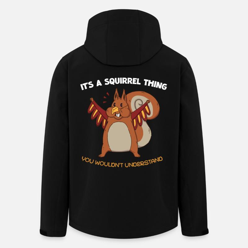 Flügel-Eichhörnchen Spruch - Recycelte Männer Softshell-Jacke von Stanley/Stella - Schwarz