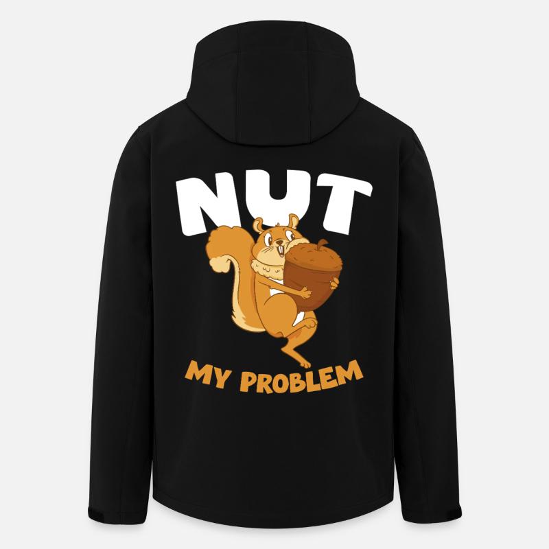NUT MY PROBLEM Eichhörnchen - Recycelte Männer Softshell-Jacke von Stanley/Stella - Schwarz