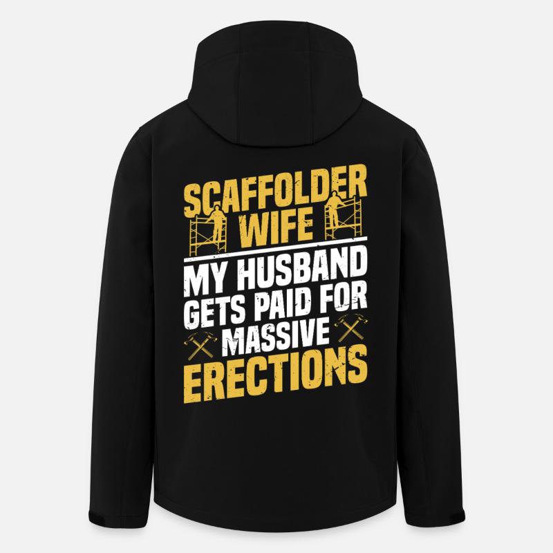 Gerüstehefrau Bauarbeiterin - Recycelte Männer Softshell-Jacke von Stanley/Stella - Schwarz