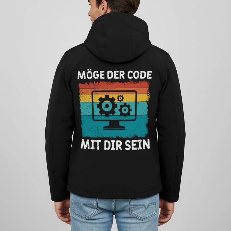Nerd Computer MAY THE CODE BE WITH YOU FUNNY Men’s Recycled Softshell Jacket by Stanley/Stella