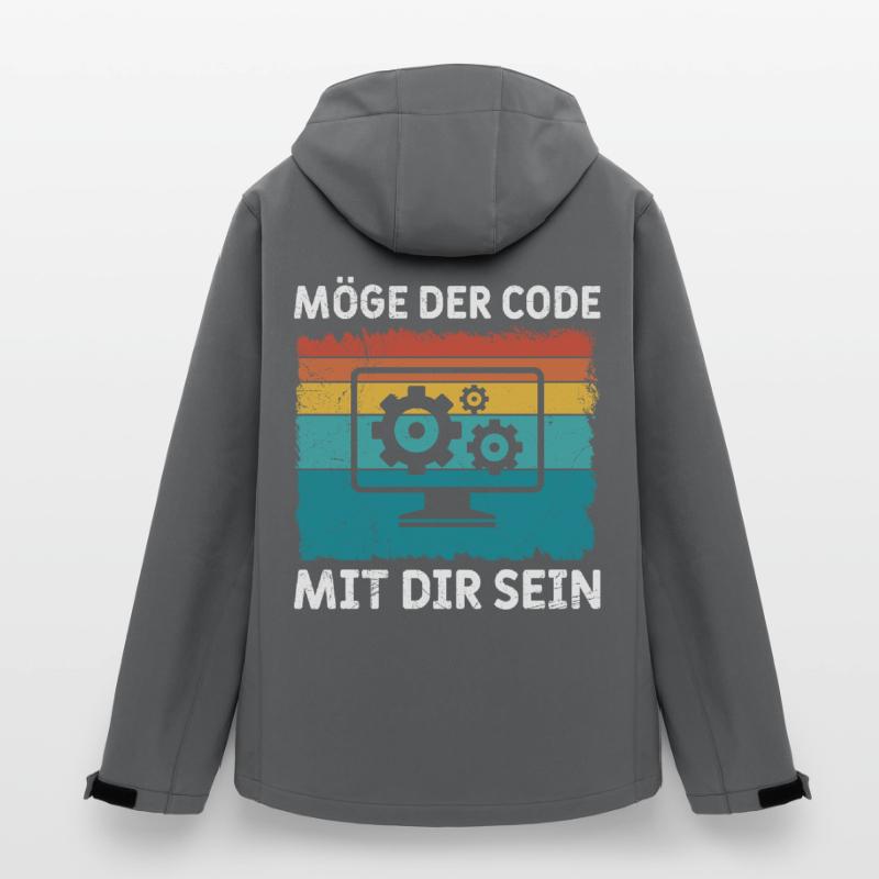 Nerd Computer MÖGE DER CODE MIT DIR SEIN LUSTIG Recycelte Männer Softshell-Jacke Discoverer von Stanley/Stella