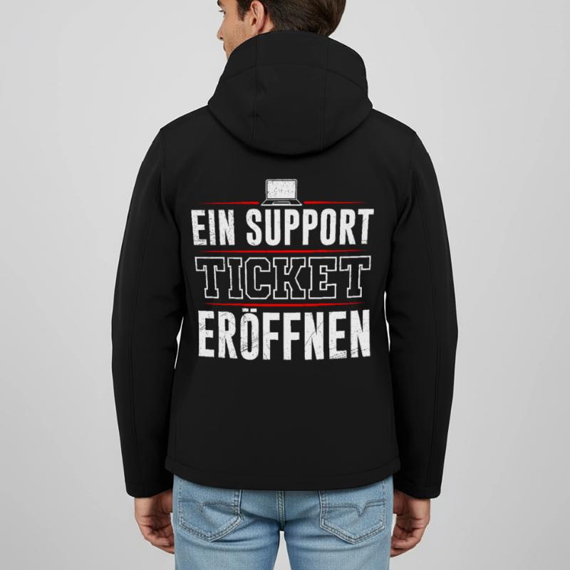 Coder EIN SUPPORT TICKET ERÖFFNEN LUSTIG Recycelte Männer Softshell-Jacke von Stanley/Stella