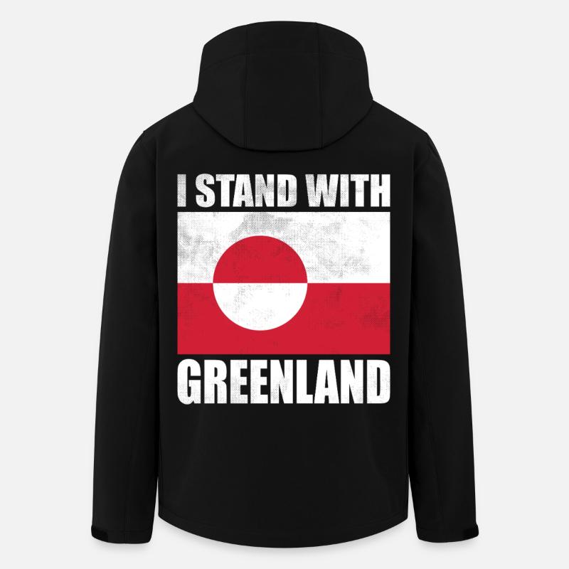 I Stand With Greenland - Men’s Recycled Softshell Jacket by Stanley/Stella - black