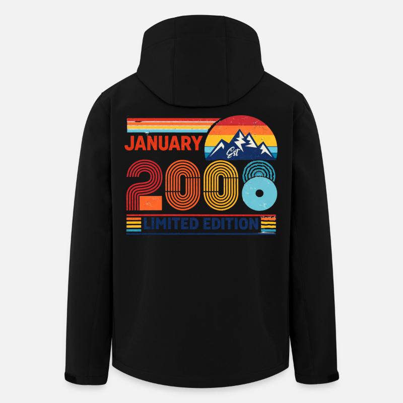 Limited Edition 2008 18th Birthday Gift - Men’s Recycled Softshell Jacket by Stanley/Stella - black