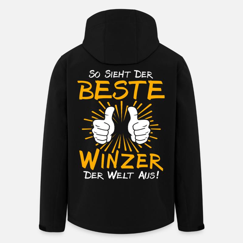 Winzer Geschenkidee - Recycelte Männer Softshell-Jacke von Stanley/Stella - Schwarz