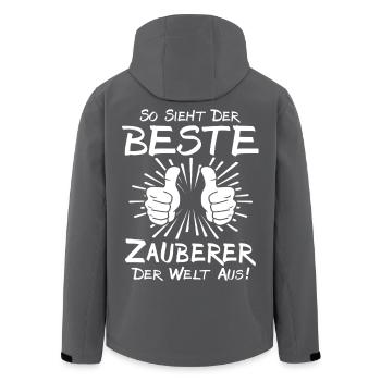 Bester Zauberer - Recycelte Männer Softshell-Jacke von Stanley/Stella - Schwarz - Hinten - AI Model Male 185 light (185cm)
