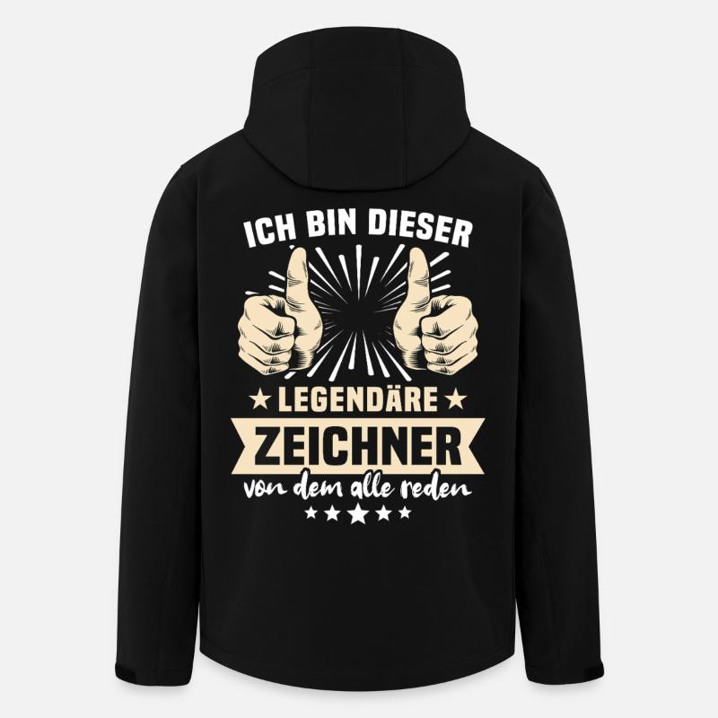 Zeichner Sprüche - Recycelte Männer Softshell-Jacke von Stanley/Stella - Schwarz