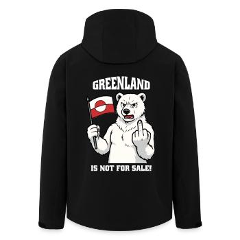Greenland Is Not For Sale - Men’s Recycled Softshell Jacket by Stanley/Stella - black - Back - AI Model Male 185 light (185cm)