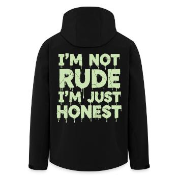 Je ne suis pas impoli, je suis juste honnête - Veste softshell homme en polyester recyclé Stanley/Stella - noir - Dos - AI Model Male 185 light (185cm)