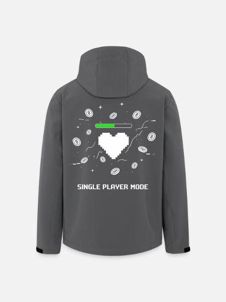Single Player Mode Gamer Heart - Men’s Recycled Softshell Jacket by Stanley/Stella - black