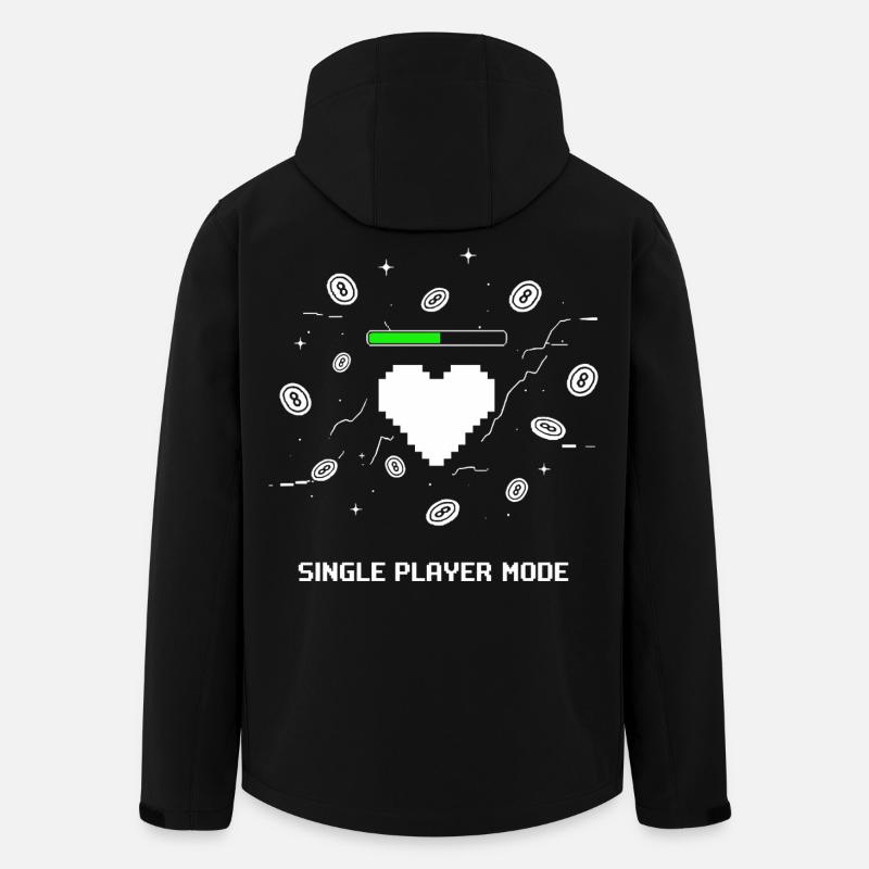 Single Player Mode Gamer Heart - Men’s Recycled Softshell Jacket by Stanley/Stella - black