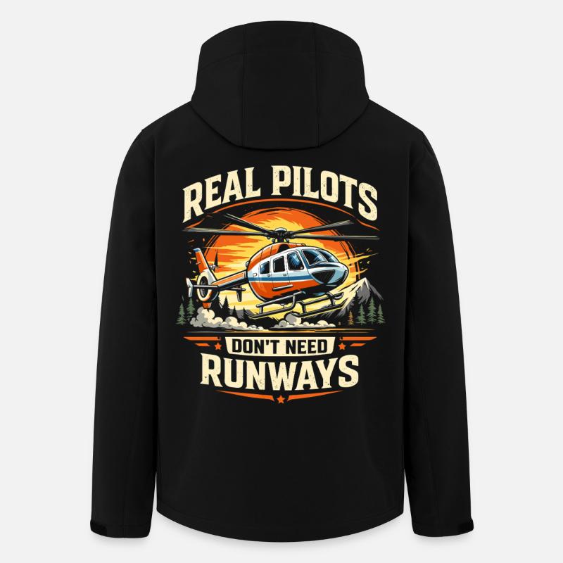 Hubschrauberpilot Helikopterpilot - Recycelte Männer Softshell-Jacke von Stanley/Stella - Schwarz