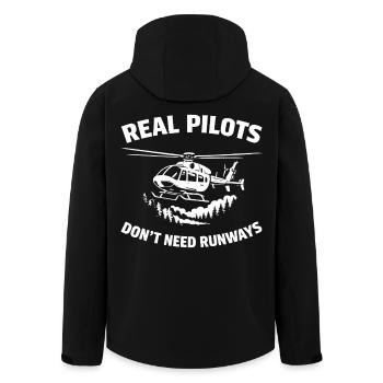 Pilote d’hélicoptère Pilote d’hélicoptère - Veste softshell homme en polyester recyclé Stanley/Stella - noir - Dos - AI Model Male 185 light (185cm)