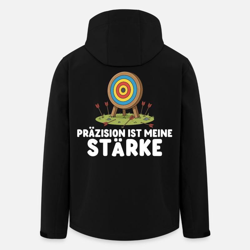Precision is my strength - Archery - Men’s Recycled Softshell Jacket by Stanley/Stella - black
