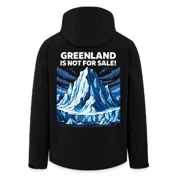 Greenland is not for Sale - Recycelte Männer Softshell-Jacke von Stanley/Stella - Schwarz - Hinten - AI Model Male 185 light (185cm)