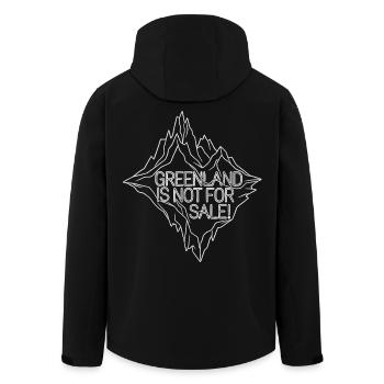 Greenland Is Not For Sale - Recycelte Männer Softshell-Jacke von Stanley/Stella - Schwarz - Hinten - AI Model Male 185 light (185cm)