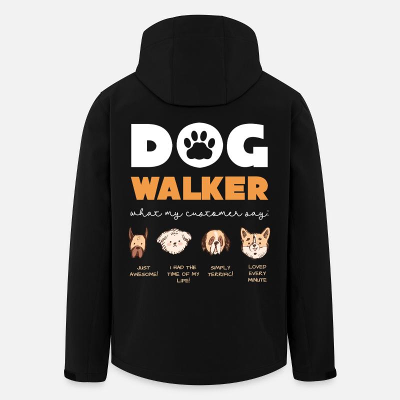 Hundewalker Zitate Kollektion - Recycelte Männer Softshell-Jacke von Stanley/Stella - Schwarz