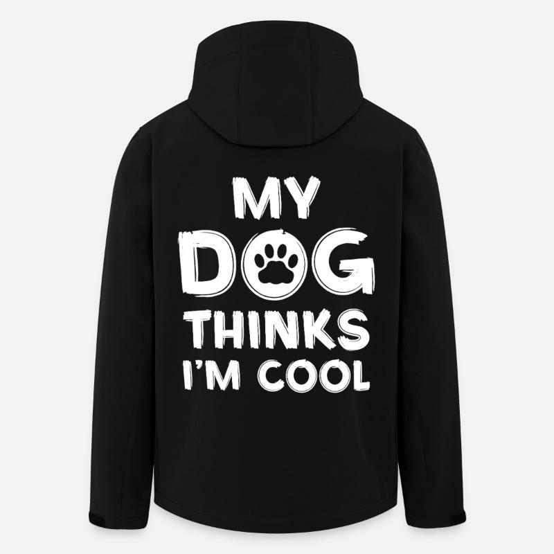 My dog thinks I'm cool - Men’s Recycled Softshell Jacket by Stanley/Stella - black
