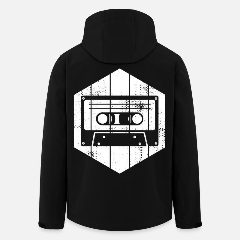 80s Cassette - Men’s Recycled Softshell Jacket by Stanley/Stella - black