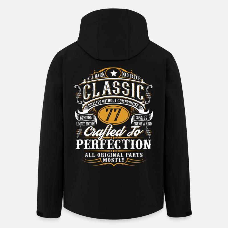 77e anniversaire - Veste softshell homme en polyester recyclé Stanley/Stella - noir