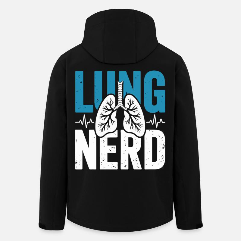 Lungs Nerd Graphic - Men’s Recycled Softshell Jacket by Stanley/Stella - black