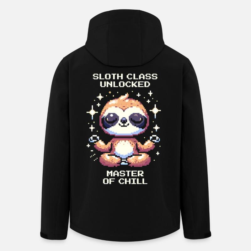 Sloth Class Unlocked | Chill - Men’s Recycled Softshell Jacket by Stanley/Stella - black