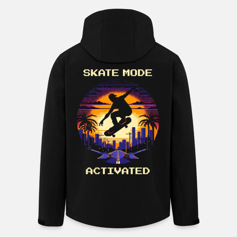 Skate Mode Enabled | Skateboarding - Men’s Recycled Softshell Jacket by Stanley/Stella - black