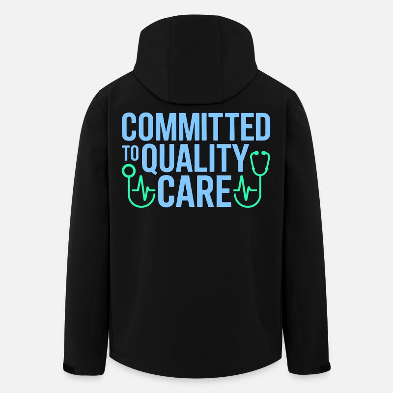Nurse Practitioner Committed To Quality Nursing - Men’s Recycled Softshell Jacket by Stanley/Stella - black