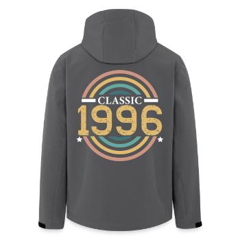 Classique 1996 Anniversaire 30 ans Année Naissance - Veste softshell homme en polyester recyclé Stanley/Stella - noir - Dos - AI Model Male 185 light (185cm)