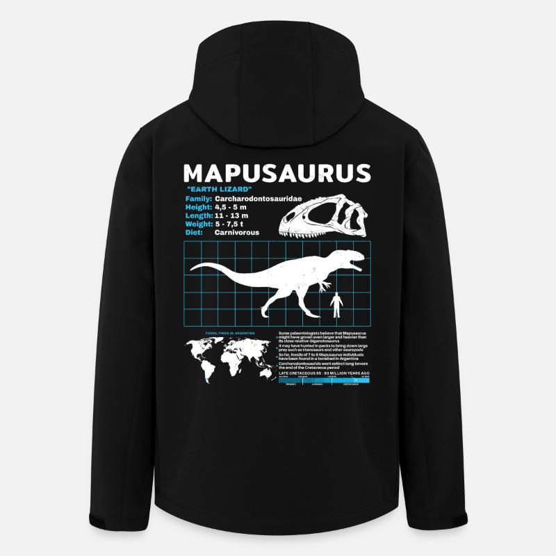 Mapusaurus Fact Sheet - Men’s Recycled Softshell Jacket by Stanley/Stella - black