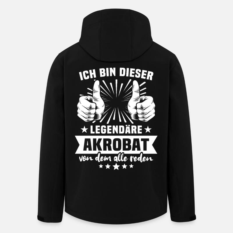 Akrobat Legende - Recycelte Männer Softshell-Jacke von Stanley/Stella - Schwarz