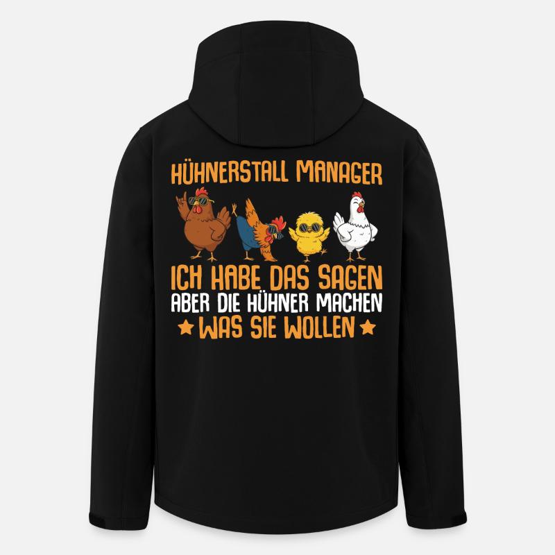 Landwirt Hühnerstall Manager Hühner - Recycelte Männer Softshell-Jacke von Stanley/Stella - Schwarz