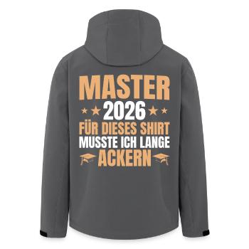 Master 2026 Lange Ackern - Master's Title - Men’s Recycled Softshell Jacket by Stanley/Stella - black - Back - AI Model Male 185 light (185cm)