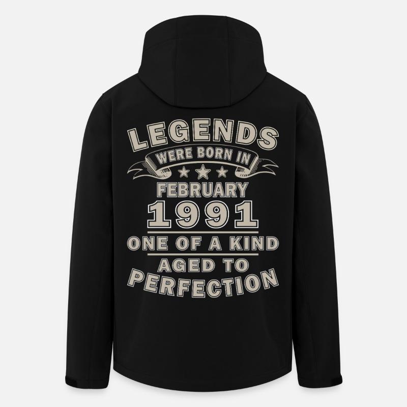 February 1991 Birthday Gift - Men’s Recycled Softshell Jacket by Stanley/Stella - black