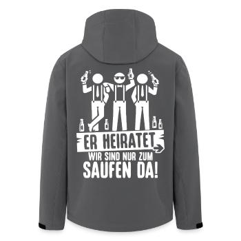 Enterrement de vie de garçon T-shirt Homme Homme Che-shirt de célibataire - Veste softshell homme en polyester recyclé Stanley/Stella - noir - Dos - AI Model Male 185 light (185cm)