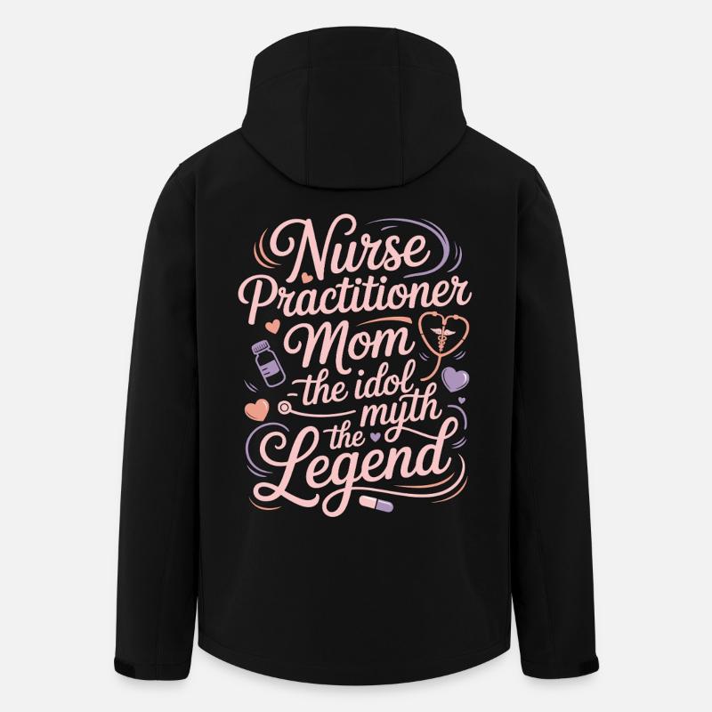 Maman infirmière praticienne L’idole L’infirmière clinique - Veste softshell homme en polyester recyclé Stanley/Stella - noir