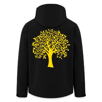 Silhouette d’arbre jumbo orange - Veste softshell homme en polyester recyclé Stanley/Stella - noir - Dos - AI Model Male 185 light (185cm)