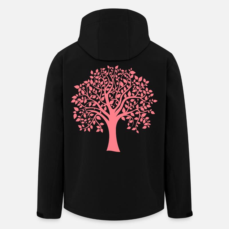 Icon Red Jumbo Tree Print Silhouette - Men’s Recycled Softshell Jacket by Stanley/Stella - black