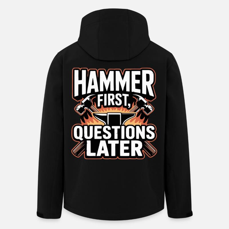 Hammer : premières questions, puis Blacksmith disant - Veste softshell homme en polyester recyclé Stanley/Stella - noir