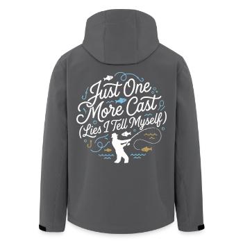 Just One More Cast Lies I Tell Myself Angler - Recycelte Männer Softshell-Jacke von Stanley/Stella - Anthrazit - Hinten - AI Model Male 185 light (185cm)