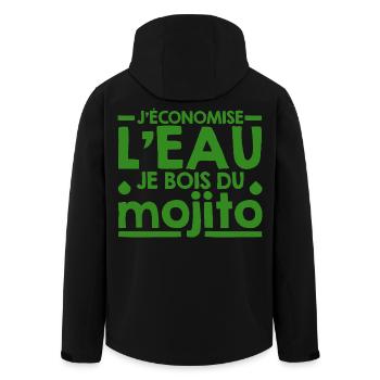 Mojito Humorous Phrase Humor Mojito Cocktail - Men’s Recycled Softshell Jacket by Stanley/Stella - black - Back - AI Model Male 185 light (185cm)