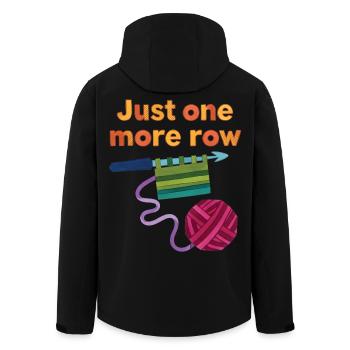 Lustiges Häkeln Nur noch eine Reihe Häkelliebhaber - Recycelte Männer Softshell-Jacke von Stanley/Stella - Schwarz - Hinten - AI Model Male 185 light (185cm)