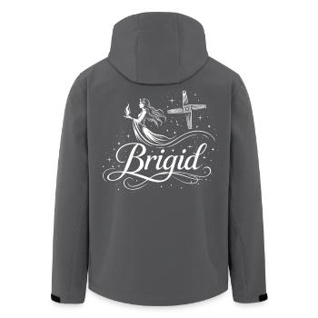 Imbolc Brigid & Flamme - Symbol & Kreuz - Recycelte Männer Softshell-Jacke von Stanley/Stella - Anthrazit - Hinten - AI Model Male 185 light (185cm)