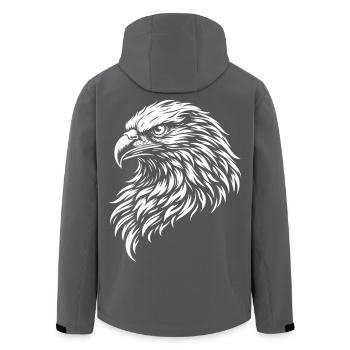 Adler Tribal Adlerkopf – Mystisches Wildtier Motiv - Recycelte Männer Softshell-Jacke von Stanley/Stella - Anthrazit - Hinten - AI Model Male 185 light (185cm)