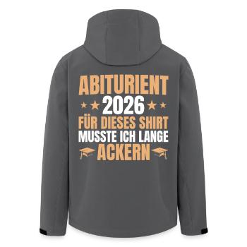 Abitur 2026 Lange Ackern - Abitur passed - Men’s Recycled Softshell Jacket by Stanley/Stella - black - Back - AI Model Male 185 light (185cm)