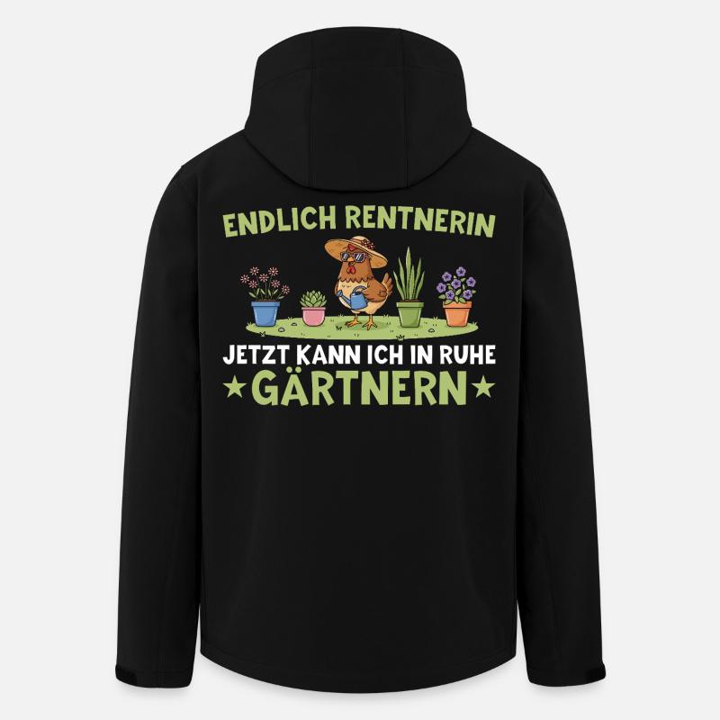 Rentnerin Jetzt kann ich in Ruhe Gärtnern - Recycelte Männer Softshell-Jacke von Stanley/Stella - Schwarz
