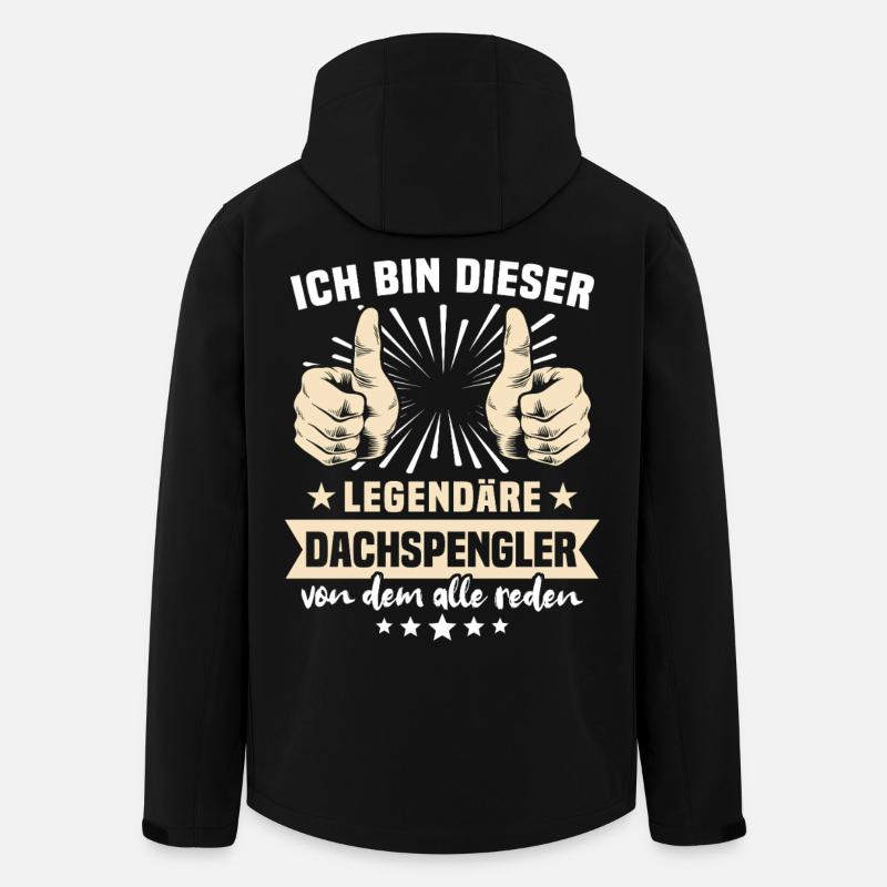 Dachspengler Sprüche - Recycelte Männer Softshell-Jacke von Stanley/Stella - Schwarz