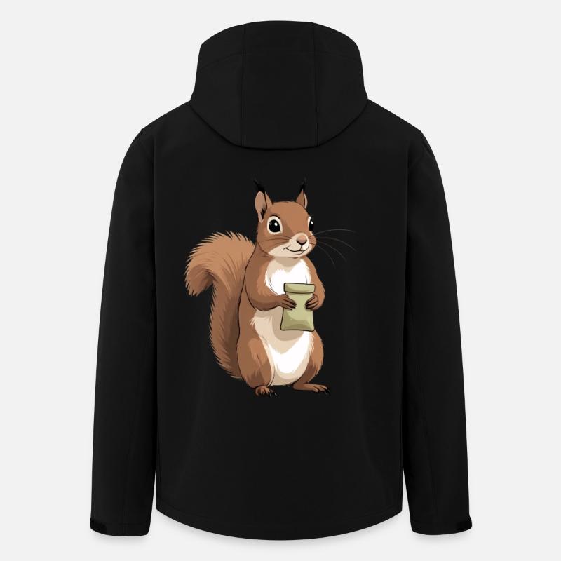 Eichhörnchen mit Beutel - Recycelte Männer Softshell-Jacke von Stanley/Stella - Schwarz