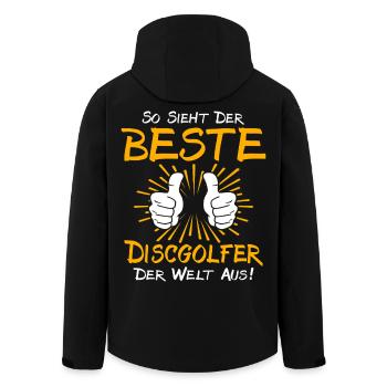 Discgolfer Geschenkidee - Recycelte Männer Softshell-Jacke von Stanley/Stella - Schwarz - Hinten - AI Model Male 185 light (185cm)