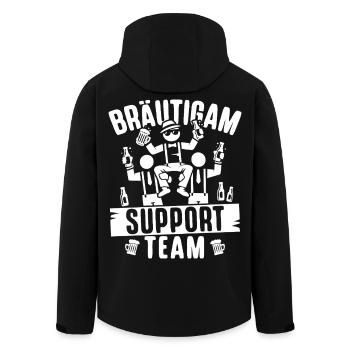 T-shirt de fête de garçon Hommes Grondement de fête de garçon - Veste softshell homme en polyester recyclé Stanley/Stella - noir - Dos - AI Model Male 185 light (185cm)